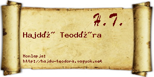 Hajdú Teodóra névjegykártya