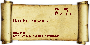 Hajdú Teodóra névjegykártya