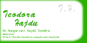 teodora hajdu business card